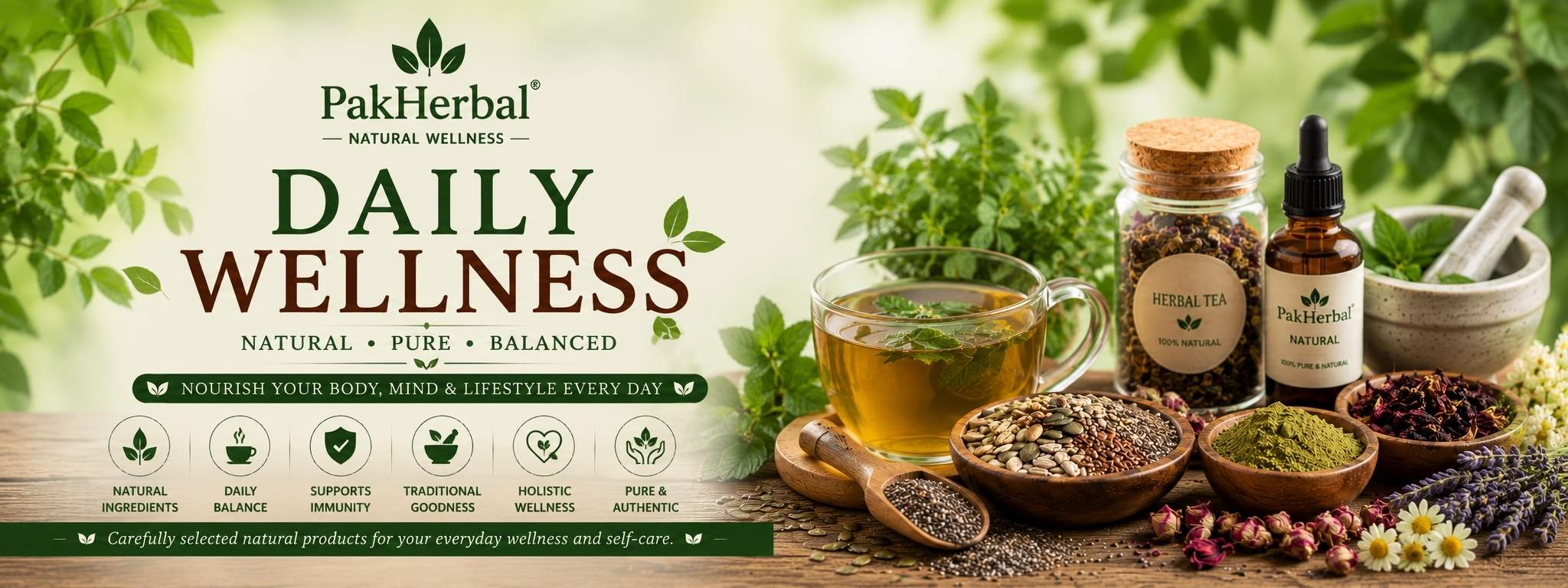 Natural daily wellness products for balanced everyday routines