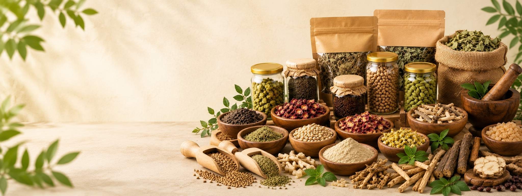 Traditional Pansar herbs, seeds, powders, and natural ingredients in Pakistan